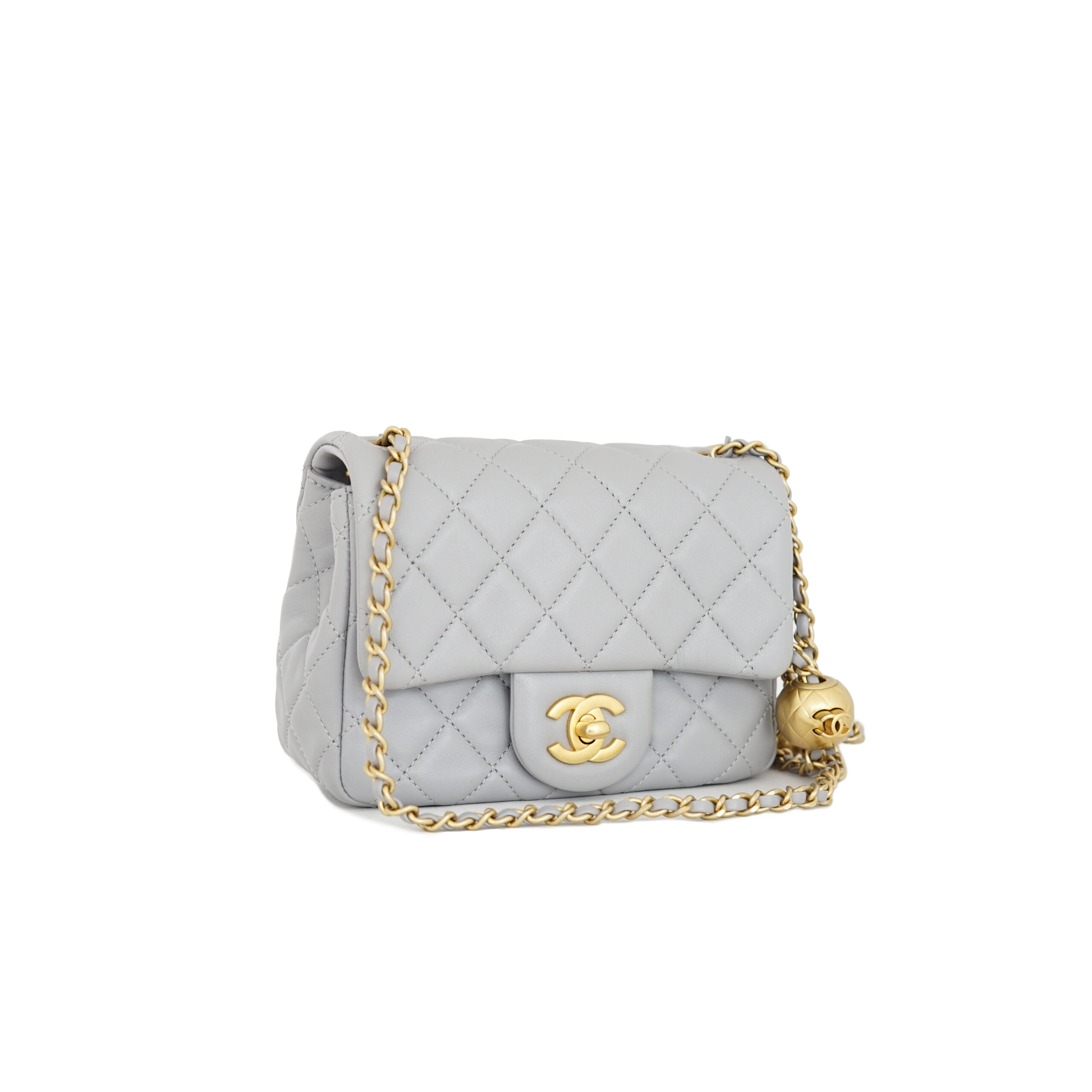 Mini Square Pearl Crush Light Grey