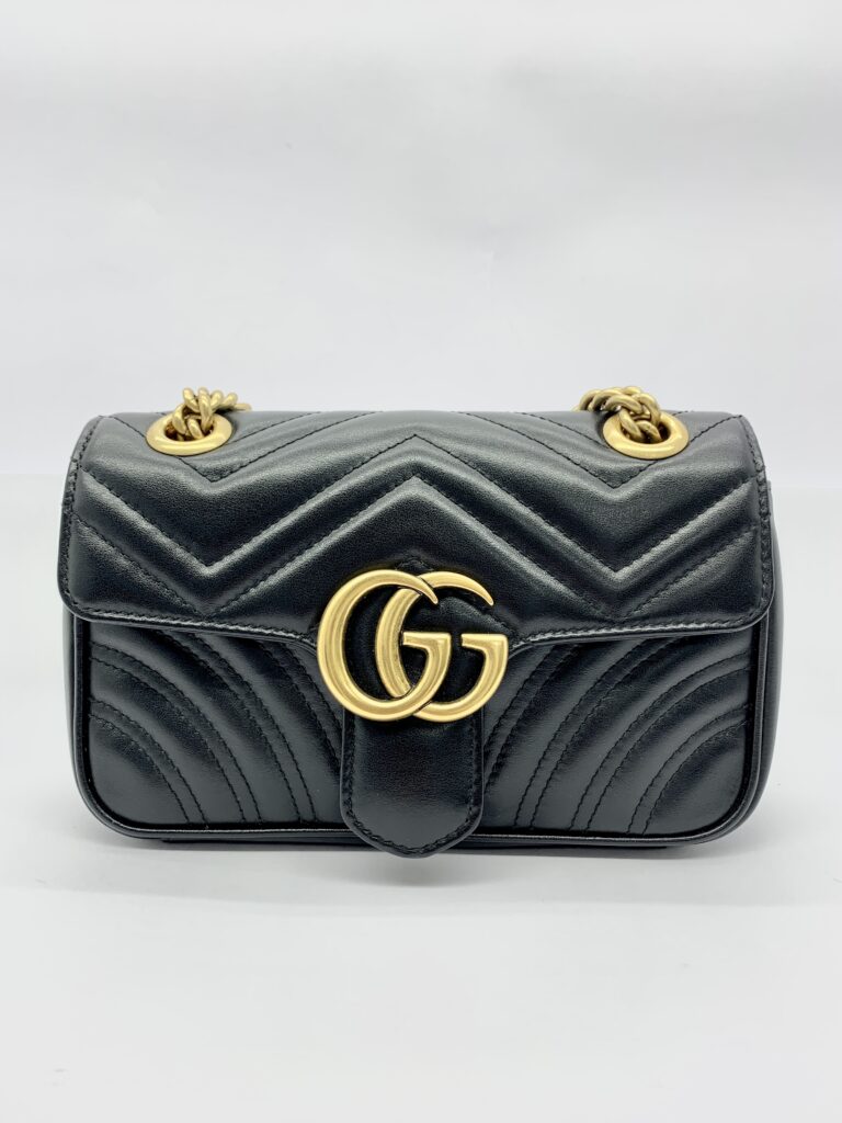 GUCCI MARMONT MINI BLACK GHW