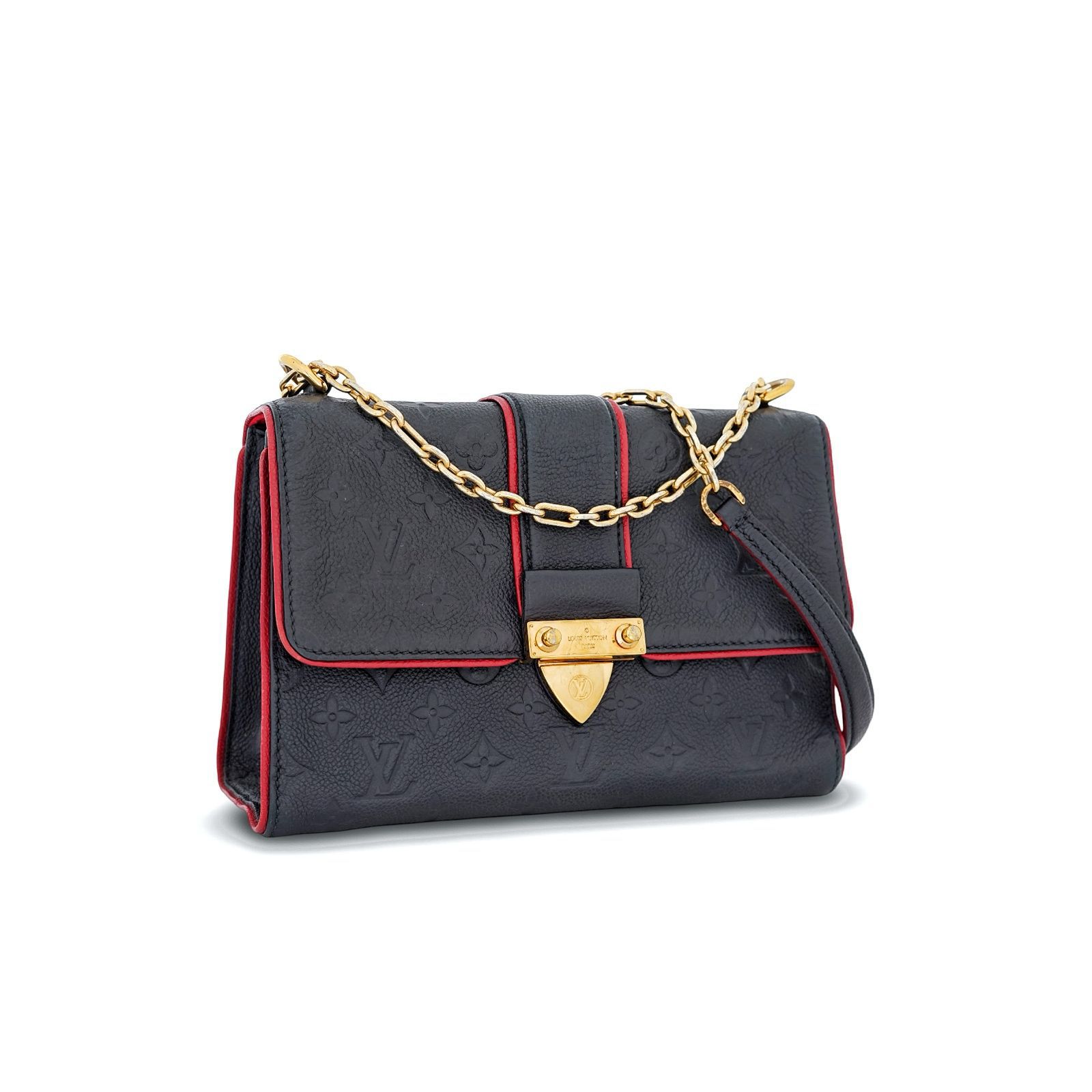 ST Sulpice PM Monogram Empreinte Marine Rouge