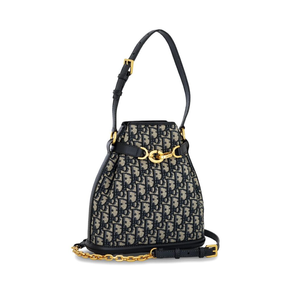 C'est Bag Canvas Blue Oblique GHW