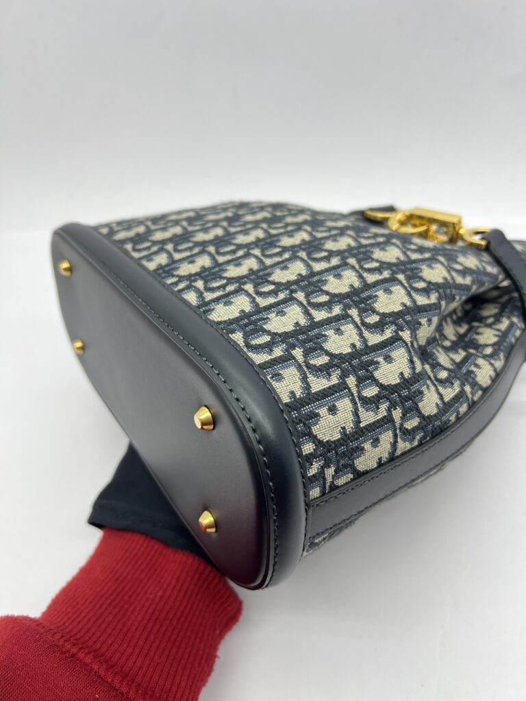 C'est Bag Canvas Blue Oblique GHW