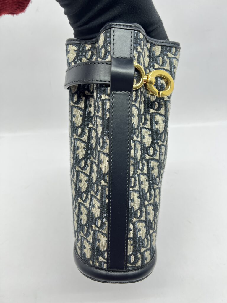 C'est Bag Canvas Blue Oblique GHW