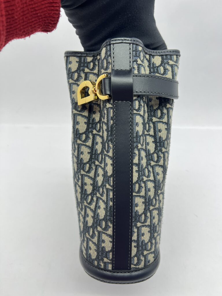 C'est Bag Canvas Blue Oblique GHW