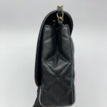 CC Flap Bag Black GHW