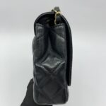 CC Flap Bag Black GHW