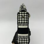 Lady D-Joy Medium Canvas Houndstooth Black White GHW