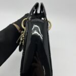 Lady Dior Mini Vernis Black GHW