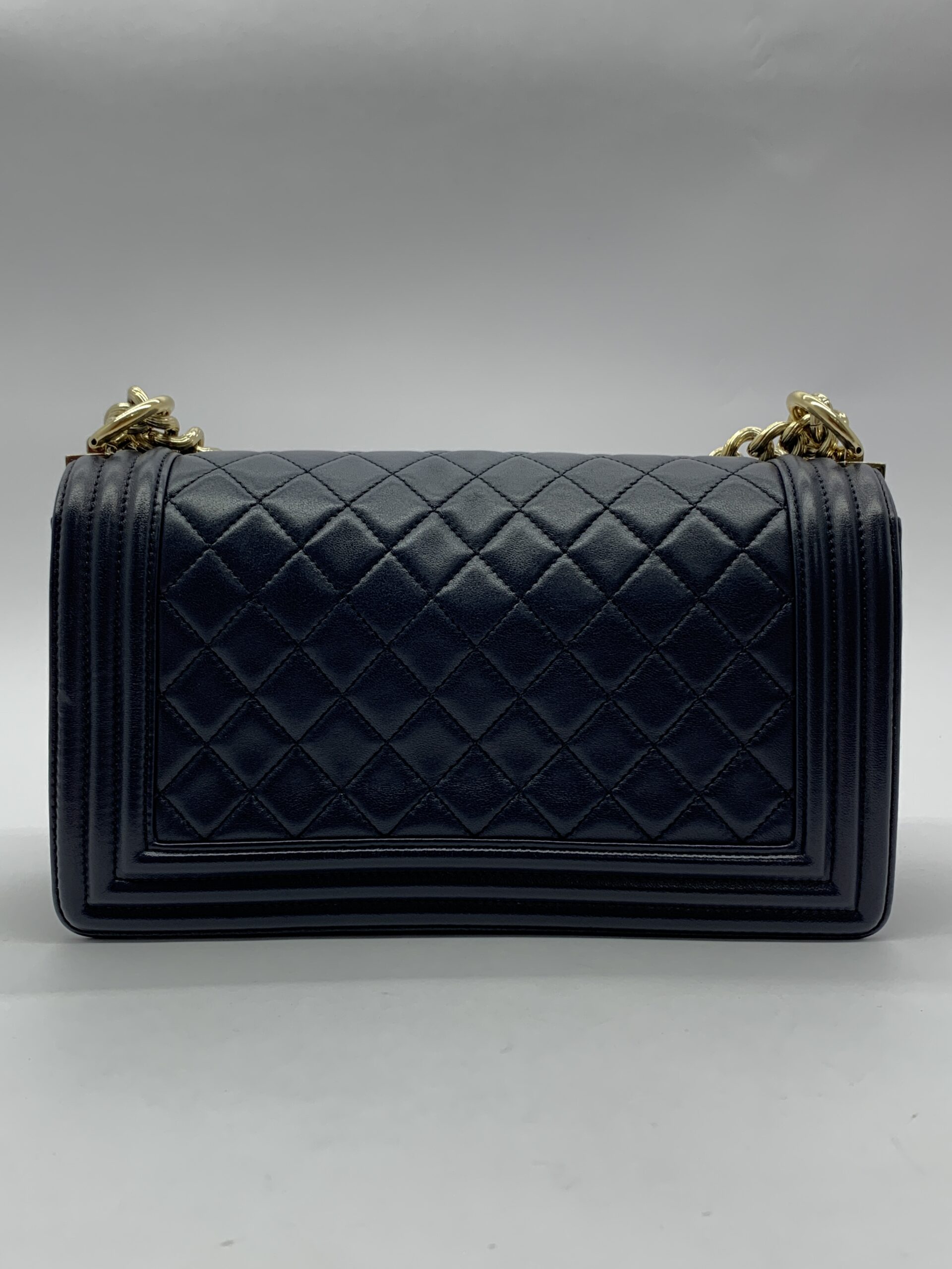 Boy 25 Lambskin Navy GHW