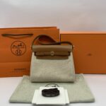 Mini Herbag 20 Ecru Beige Fauve GHW