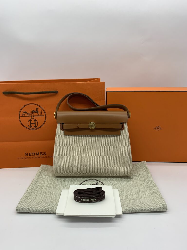 Mini Herbag 20 Ecru Beige Fauve GHW