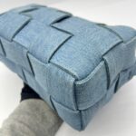 Brick Cassette Intrecciato Washed Denim SHW