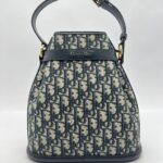 C'est Bag Canvas Blue Oblique GHW